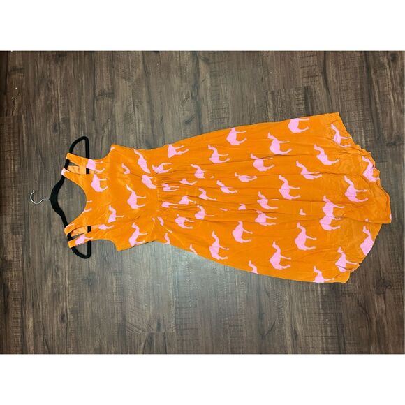 Anthropologie Charlotte Taylor Dromedary Camel Silk Dress, Sz 0, MSRP $268 - Picture 5 of 11